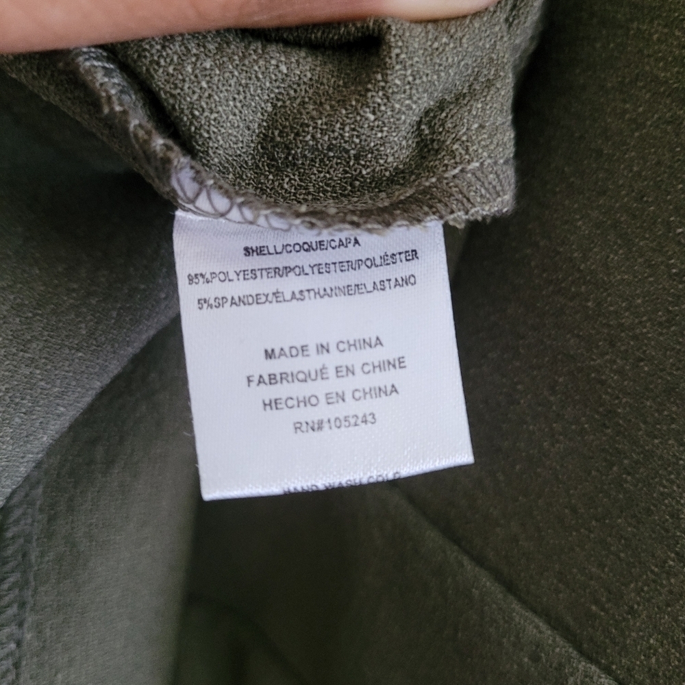 Bobeau Olive Green Mid Length Faux Wrap Dress (M) - Picture 8 of 8